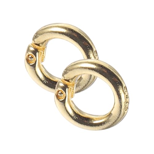 EXCEART 2St Schmuck-Verbindungsring Schlüsselringe Schlüsselband Kette aus Sterlingsilber schmuckverbinder schlusselketten Biegeringe selber basteln kleine Sprungringe s925 Silber Golden von EXCEART