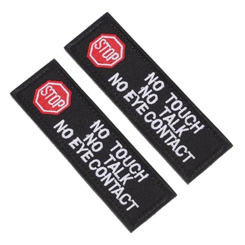 EXCEART 2St Stoffaufnäher mit besondere Zeichen Zubehör für gerade Löcher Westen Welpe hundezubehör Haustierhundegeschirr Arbeitshund Patch Diensthundepatch Polyester Black von EXCEART