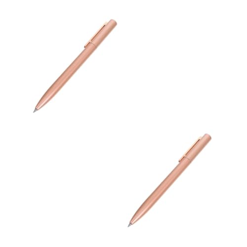 EXCEART 2st Rotierender Stift Space Pen Schwarze Geltintenstifte Kugelschreiber Stifte Ausgefallen Stifte Bleistift Stylus-stifte in Loser Schüttung Kupferstift Rose Gold Aluminium von EXCEART