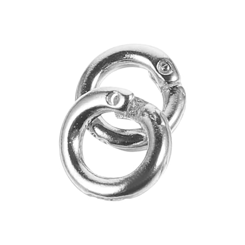 EXCEART 2st Schmuck-verbindungsring Silberringe Schlüsselbund Silberne Halskettenkette Silberne Biegeringe Kettenverlängerung Schlüsselringe Schlüsselband Sprungringe S925 Silber Silver von EXCEART