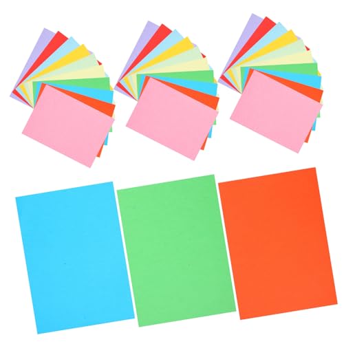 EXCEART 3 Packungen Farbiges Kopierpapier A4 Druckpapier Farbiges Kopierpapier Konstruktionspapier Mehrfarbiges Papier Pastellkarton Posterpapier Regenbögen Farbiges Papier von EXCEART