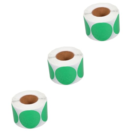 EXCEART 3 Rollen Aufkleber Thermisch Bedruckte Etiketten Etikettendrucker Punkt Klebeetiketten Draht Etikettenhersteller Mini-drucker Briefkasten Spender Leer Green Selbstklebendes Papier von EXCEART