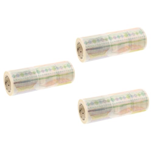 EXCEART 3 Rollen Grenze Notizbuch und Papier the washi tape wandverkleidung Scrapbooking-Zubehör selbstklebendes klebeband Mod Teppich aufkleber Washi-Tape Notizbuchband Japanisches Papier von EXCEART