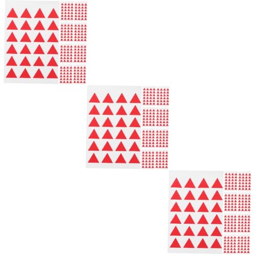 EXCEART 3 Sätze Aufkleber Markierungsaufkleber Etiketten Etikettenaufkleber Klassifizierungs Dreiecksaufkleber Etikettenaufkleber Kleine Klassifizierungsaufkleber 288 Stück * 3 von EXCEART
