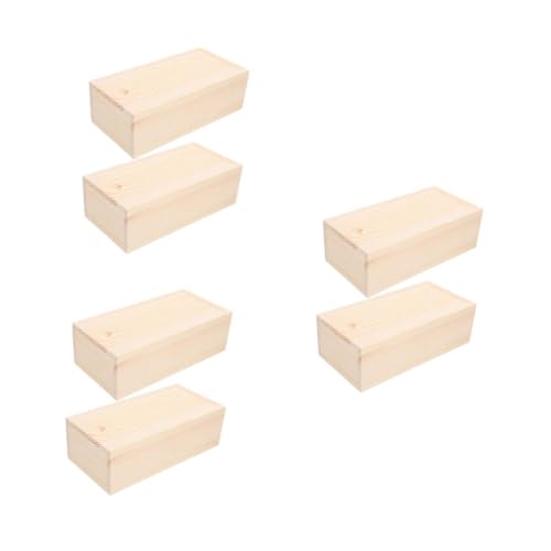 EXCEART 3 Sätze Aus Holz Schmuck Holzkisten Zum Basteln Aus Massivholz Kleine Kisten Hölzern Beige 2 Stück * 3 von EXCEART