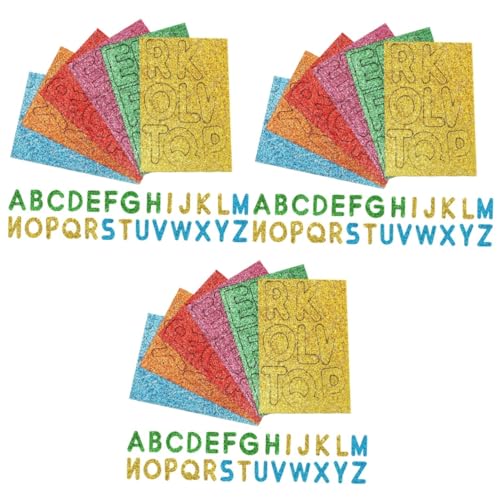 EXCEART 3 Sätze Buchstabenaufkleber Aufkleber Buchstaben Kokette Aufkleber Buchstaben Für Die Wand Aufkleber Für Wasserflaschen Briefe Ans Schwarzes Brett Scrapbooking Schaum 156 Stück * 3 von EXCEART