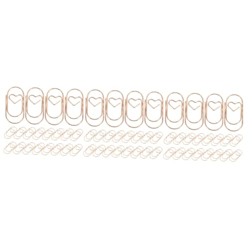 EXCEART 3 Sätze Büroklammer Befestigungselemente Clip-foto Feilenstreifenbefestigungen Clips Klemmen Planke Küchenbindeklammern Mini-bulldoggen-clips Papier Rose Gold Metall 20 Stück * 3 von EXCEART