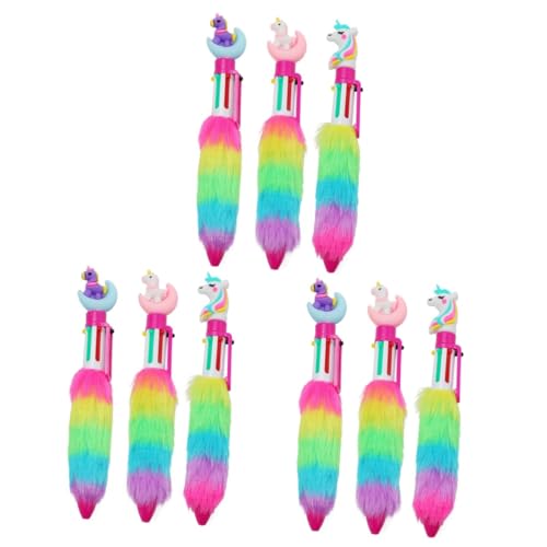 EXCEART 3 Sätze Einhorn Kugelschreiber Lackausbesserungsstift Farbstifte Feine Spitze Cartoon-gelstift Farbige Gelstifte Zappelstift Stifte Für Zappeln Plastik 3 Stück * 3 von EXCEART