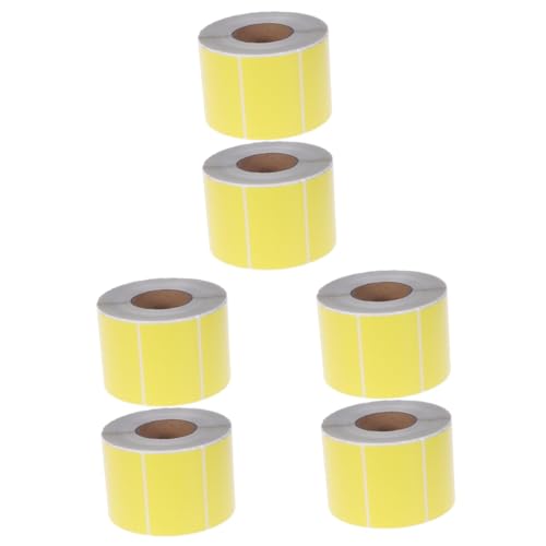 EXCEART 3 Sätze Etiketten Aus Thermopapier Doppelt Express-etiketten Eckduschregale Thermoaufkleber-etiketten Peel-and-stick-griffe Äußern Leere Etiketten Stichworte Yellow 2 Rollen * 3 von EXCEART