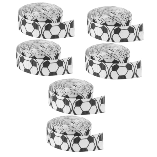 EXCEART 3 Sätze Fußball-rippenband Geschenkband Rolle Geschenkbandrolle Geschenkband Diy Stoffdrahtband Chiffonband Sportpartyband Geschenkbandverzierung Party-geschenkbänder 2 Rollen * 3 von EXCEART