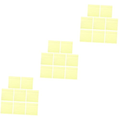 EXCEART 3 Sätze Haftnotizen Sticky Notes Book Notizhefte Merkzettel Haftnotizblöcke Selbstklebendes Pad Linierte Selbstklebende Notizzettel Fluoreszierendes Papier Yellow 800 Blatt*3 von EXCEART