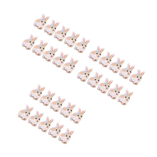 EXCEART 3 Sätze Kaninchen-patch Stoffaufkleber Bügeleisen Süße Stickereiflecken Süßer Fleck Patch Aufnähen Hasenzubehör Aufnäher Mit Hasenstickerei Stickaufkleber 10 Stück * 3 von EXCEART