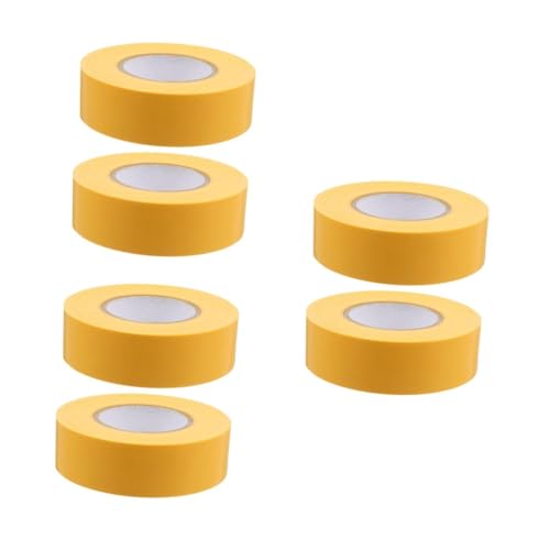 EXCEART 3 Sätze Kein Klebeband Dünnes Markierungsband Farbiges Band Nützliches Markierungsband Absperrband Farbiges Markierungsband Werkzeug Markieren Etikettenband Pvc Yellow 2 Stück * 3 von EXCEART