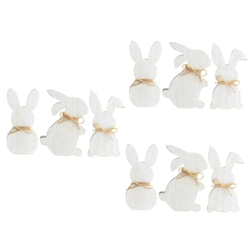 EXCEART 3 Sätze Osterhase Bär Tierstreu Hase Bett Keks Aufblasbares Kaninchen Hamster Heu Hase Leckereien Pfanne Keks Kinderornamente Für Feiertagshasen Holz 3 Stück * 3 von EXCEART