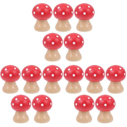 EXCEART 3 Sätze Pilz Karten Halter Schreintischorganizer Kartenclip Hohzeitdeko Platzkartenhalter Für Den Tisch Platzhalter Nachricht Klemme Memo-klemme Schmücken Holz Rot 5 Stück * 3 von EXCEART