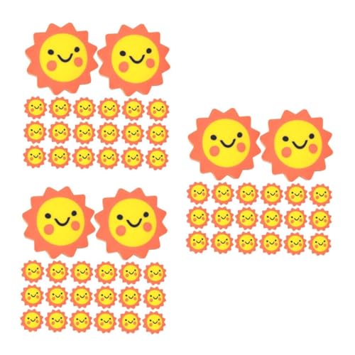 EXCEART 3 Sätze Sonnenblumen-radiergummi Sonnenblumen Radiergummi Schulbedarf Radiergummi Essen Radiergummi Große Preise Für Radiergummis Für Kinder Mini-radierer Orange 50 Stück * 3 von EXCEART