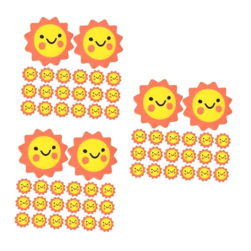 EXCEART 3 Sätze Sonnenblumen-radiergummi Sonnenblumen Radiergummi Schulbedarf Radiergummi Winzige Radiergummis Für Kinder Radiergummi Mit Bleistiftspitze Orange 50 Stück * 3 von EXCEART