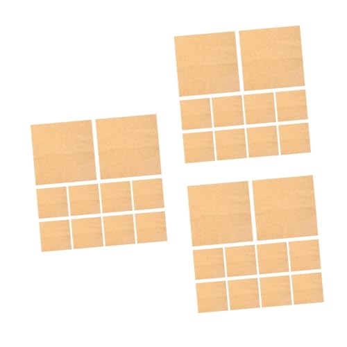 EXCEART 3 Sätze Tonpapier Sandwich-wraps Papiereinlagen Für Lebensmittelkörbe Schwarzer Plakatkarton Ölabsorbierende Pads Braunes Pergamentpapier Kraftpapier Zellstoff Beige 20 Stück * 3 von EXCEART