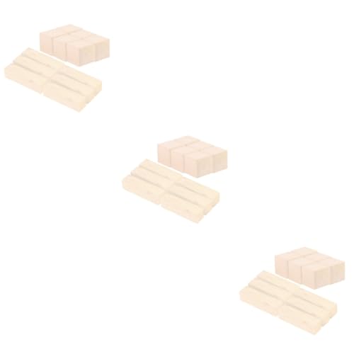 EXCEART 3 Sätze Unfertiger Diy-würfel Ahornfurnier Farbrührstäbchen Holzblöcke Für Diy-ornamente Holzquadrate Für Diy-ornamente Kleiner Holzblock Diy Handwerk Holzverzierung 12 Stück * 3 von EXCEART