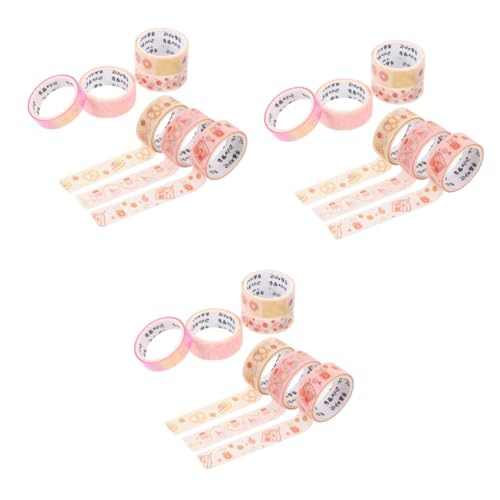 EXCEART 3 Sätze Washi-tape Scrapbooking Washi Tape Aufkleber Zum Basteln Dekorative Klebebänder Dekoratives Bastelband Diy Klebeband Planerband Tagebuchband Japanisches Papier 7 Rollen * 3 von EXCEART