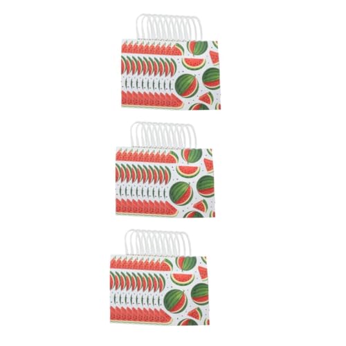 EXCEART 3 Sätze Wassermelonen-party-süßigkeitstüten Geschenkverpackung Snackbeutel Wassermelonen-geburtstagsdekoration Dekorationen Für Sommerpartys Kraftpapier 12 Stück * 3 von EXCEART