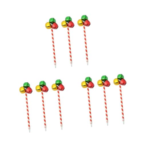 EXCEART 3 Sätze Weihnachts Glockenstift Farbige Weihnachts Kugelschreiber Weihnachtsferien Briefpapier Weihnachts Kugelschreiber Jingle Bell Kugelschreiber Weihnachts 3 Stück * 3 von EXCEART