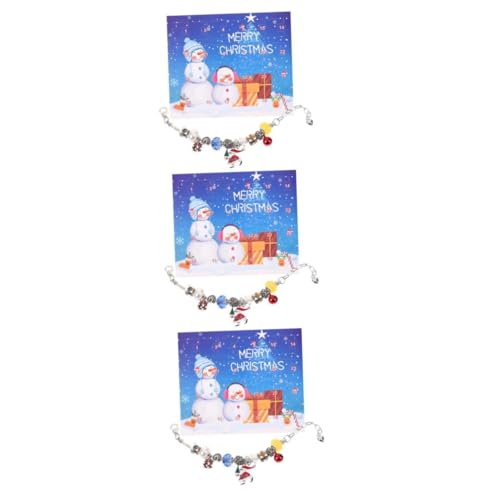 EXCEART 3 Sätze Weihnachtsarmband Schmuck Mini Buchstaben Zur Herstellung Von Armbändern Kinderornamente Charme Bausatz Reize Halskette Bling-charms Armband Für Frauen Legierung von EXCEART