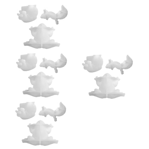 EXCEART 3 Sets Tier Silikonform Hunde Mondkuchenform Seifenformen Kleine Frösche Eierwilderer Mikrowellen Shaker Mini Frösche Fondant Entenform Plüschbär Modellbausätze Tierform von EXCEART