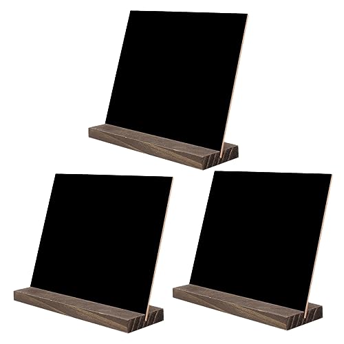 EXCEART 3 Stk kleine Ladentafel Staffelei Tafel Stehtisch Tafel Mini-Tafel write board abziehbar hochzeitsdeco holzplatte plankboard Kleine Hoteltafel kleine Holztafel Hölzern Black von EXCEART