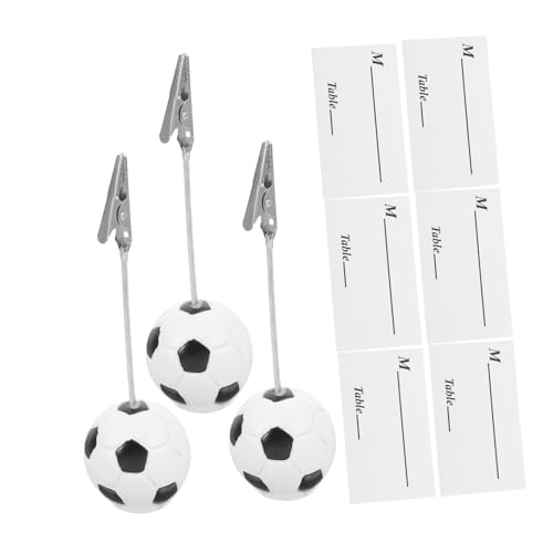 EXCEART 3 Stück Ball Memo Ordner Visitenkartenhalter Fotostick Desktop Ständer Baseball Kartenhalter Büroklammern Hochzeit Tischnummernhalter Kartenhalter Ständer Notizklammern von EXCEART