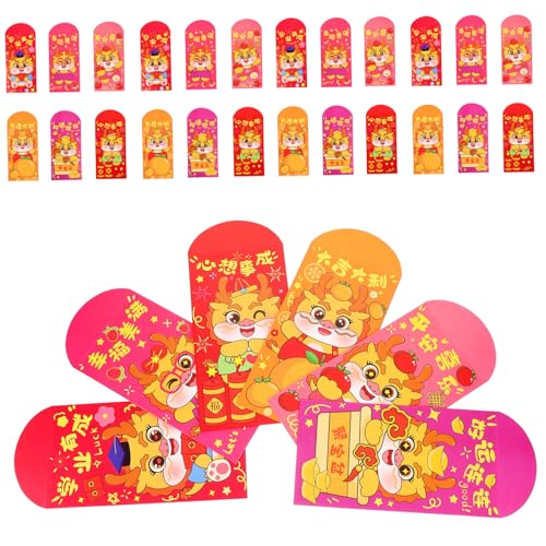 EXCEART 30st Goldfolie Dekorationen Des Chinesischen Jahres Chinesische Rote Tasche Platte Produkt Party Jahr Paket Frühlingsfest-dekoration Jahr Kulisse Papier von EXCEART