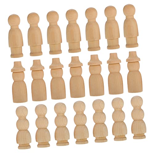 EXCEART 30st Hölzerne Puppe Miniaturdekoration Unfertige Puppenkörper Figuren Wohnkultur Unvollendete Menschenpuppe Bastelfiguren Selber Machen Unbemalt Diy-figuren Spielzeug Holz von EXCEART