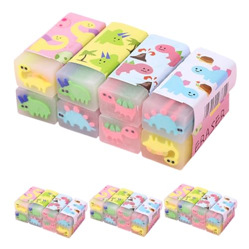 EXCEART 32st Dinosaurier Radiergummi Schwerer Reflektor Mini-briefpapier Hosenbügel Aufhänger Spiralpol -babytür Hängender Kleiderbügel Samt-kleiderbügel Kleiderbügel Formen Pvc von EXCEART