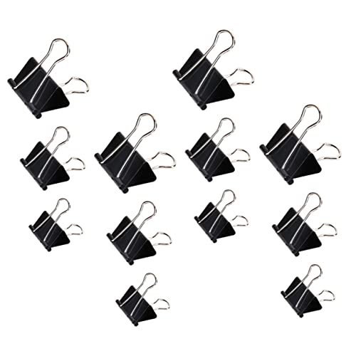 EXCEART 36St Schwalbenschwanzclip Inhaber Büroklammern Mini-Bindeklammern Schreibwarenclips Stift schreibutensilien buch marker swor Dokumentclips Dateien organisieren Clip Eisen Black von EXCEART