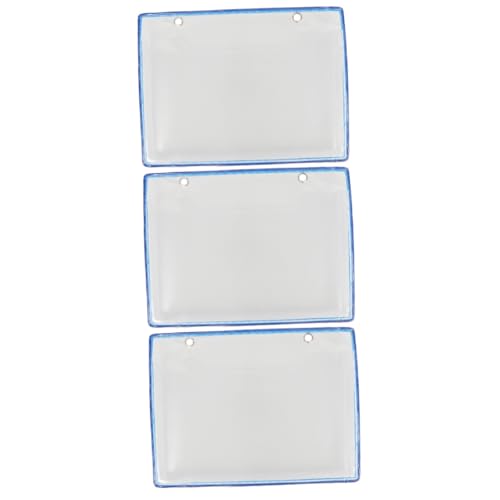 EXCEART 3St Aktenhalter Wandakte Organizer Transparente Dokumententasche Ablagebeutel Ordner-Organizer für die Wand Datei Organizer Wandhalterung Wandmappen Tapeten-Organizer Plastik Blue von EXCEART