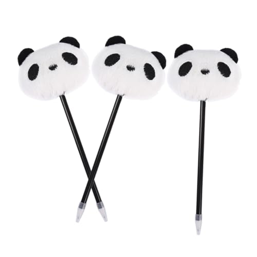 EXCEART 3St Panda-Kugelschreiber panda Kugelschreiber schreiben kreativer Schreibstift Kugelschreiber für den Haushalt Multifunktionsstift süßer Stift Stifte Plastik Black von EXCEART