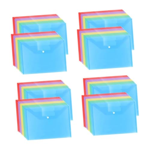 EXCEART 4 Sätze Aktenhalter Durchsichtige Umschläge Umschläge Ordner Dokumentenaufbewahrung Dokumententaschen Dokumentenmappen Dokumenten Organizer Papier Akten 20 Stück * 4 von EXCEART