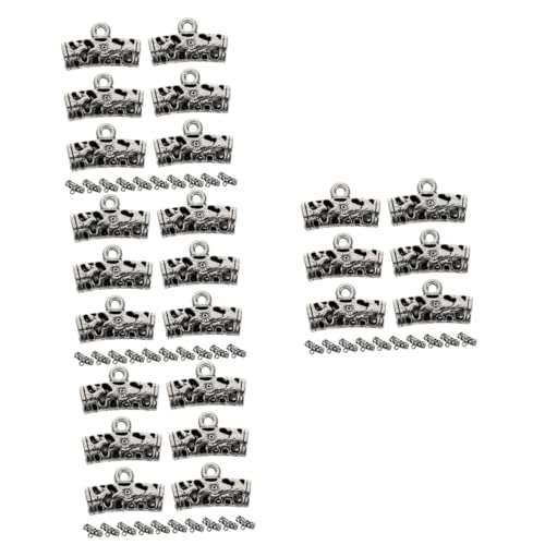 EXCEART 4 Sätze Anhänger-verbindungsschnalle Handyschmuck Handy Schmuck Schmuckrohlinge Charms Anhängerverschluss Halskette Ohrringe Anhänger Armband-anhänger Legierung Silver 30 Stück * 4 von EXCEART