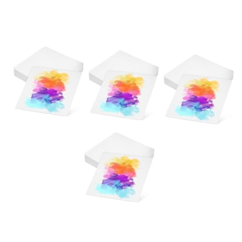 EXCEART 4 Sätze Aquarellpapier Papier Für Die Aquarellmalerei Papier Zum Malen Von Kindern Zeichenpapier Aquarellkarten Malpapier Für Kinder Kartonpapier Weiß 50 Stück * 4 von EXCEART