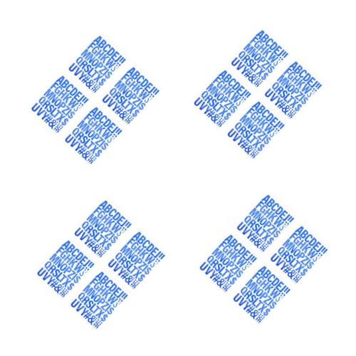 EXCEART 4 Sätze Aufbügelbare Alphabet-stoffaufkleber Gemeinsamer Draht Versorgungsrahmen Buchstaben Aufkleber Buchstaben Sticker Aufkleberbuchstaben Buchstabengrafik Blue 4 Stück * 4 von EXCEART