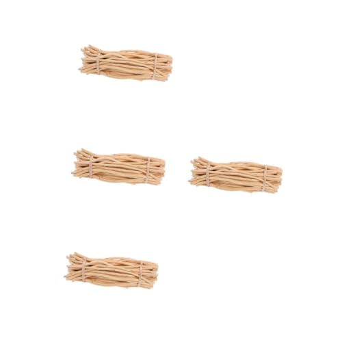 EXCEART 4 Sätze Baumstamm-dekoration Natürliche Zweige Holzstöcke Für Bastelzwecke Gefälschte Protokolle Log-sticks Holzmodelle Holzdekoration Holzstäbchen Handwerk Holz Beige 50 Stück * 4 von EXCEART