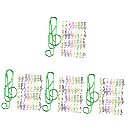 EXCEART 4 Sätze Büroklammer Beachten Farbenfrohe Papierklammern Lustige Büroklammern Clip Großer Büroklammerhalter Kreative Büroklammern Office-dokumentenklammern Metall 85 Stück * 4 von EXCEART