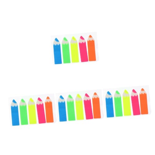 EXCEART 4 Sätze Farbige Haftnotizen Beschriftungsschilder Etikett Tabs Labels Highlighter-tape Registerkarten Lesestreifen Für Den Haushalt Klebrige Seiten-tags Das Haustier 500 Stück * 4 von EXCEART