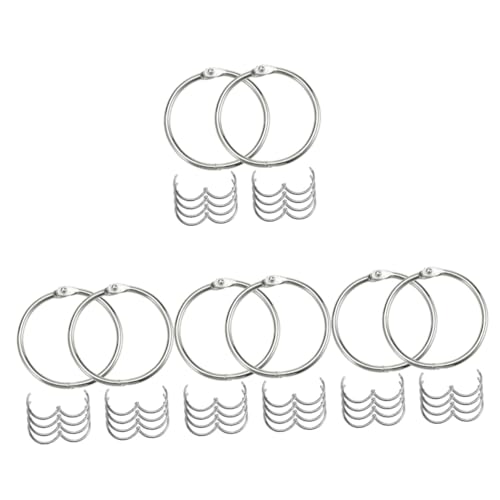 EXCEART 4 Sätze Geteilter Ring Schlüsselring Clips Schlüsselanhänger Ringbuch Zappel Schlüsselringe Schlüsselring Goldringe Kartenringe Clip Ringe Ketten Zum Basteln 10 Stück * 4 von EXCEART