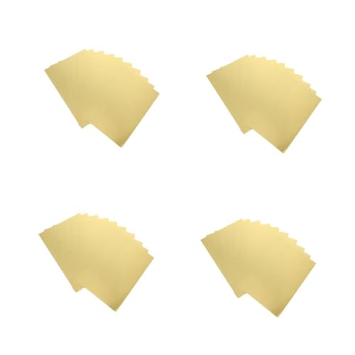 EXCEART 4 Sätze Goldener Einseitiger Karton Hakenständer Goldenes Geschenkpapier Etiketten Papier Goldenes Bastelpapier Silber Schimmerndes Papier Goldfolienpapier 275g Papier 10 Stück * 4 von EXCEART