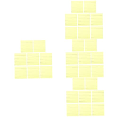 EXCEART 4 Sätze Haftnotizen Selbstklebende Notizen Selbstklebendes Pad Selbstklebende Notizzettel Registerkarten-flaggen-aufkleber Neon-aufkleber Fluoreszierendes Papier Yellow 800 Blatt*4 von EXCEART