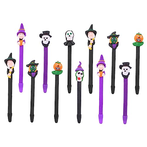 EXCEART 4 Sätze Halloween-kugelschreiber Kreativer Kugelschreiber Halloween-versorgung Halloween-stift Kreative Kugelschreiber Kreativer Stift Halloween-dekor Polymer-ton 12 Stück * 4 von EXCEART