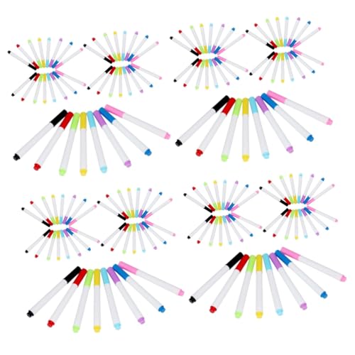 EXCEART 4 Sätze Löschbarer Whiteboard-marker Whiteboard Stifte Buntstifte Für Tragbare Markierungsstifte Staubfreier Kreideradierer Tragbare Markierungen Plastik 40 Stück * 4 von EXCEART