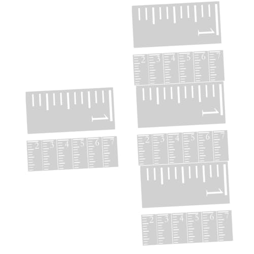 EXCEART 4 Sätze Maßstabsvorlage Für Lineale Regale Für Kinderzimmer Zollmaßstab Vorlage Wachstumskartenvorlage Malschablone Für Wachstumsdiagramm Kinderwachstumslineal 7 Stück * 4 von EXCEART