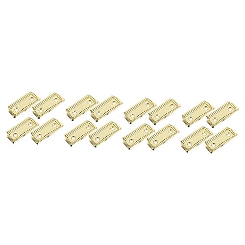 EXCEART 4 Sätze Metallclip -ordner Rollen Schwarze Heftklammern Schwarzer Clip Spender Clipboard-clips Für Unternehmen Konischer Präsentationsständer Golden Aluminiumlegierung 4 Stück * 4 von EXCEART